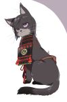  :3 animalization armor cat japanese_armor looking_back maruneko no_humans sode touken_ranbu violet_eyes whiskers yagen_toushirou 