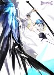  armpits bare_shoulders gwendolyn odin_sphere polearm silver_hair spear violet_eyes weapon wings yunar 