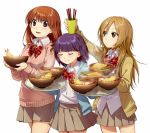  3girls food highres kawai_makoto koufuku_graffiti machiko_ryou morino_kirin multiple_girls shiina_(koufuku_graffiti) 