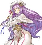  1girl adapted_costume breasts large_breasts long_hair patchouli_knowledge purple_hair sachito solo touhou 
