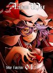  1girl arikanrobo ascot bow cover cover_page hat hat_bow mob_cap purple_hair red_eyes remilia_scarlet short_hair solo touhou 
