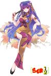  1girl absurdres chinese_clothes double_bun highres jill_lien long_hair purple_hair ranma_1/2 shampoo_(ranma_1/2) solo 
