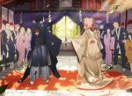  black_hair blonde_hair flower hair_flower hair_ornament haruno_kizashi haruno_mebuki haruno_sakura hatake_kakashi husband_and_wife hyuuga_hanabi hyuuga_hinata japanese_clothes kimono long_hair mask naruto oba-min pink_hair ponytail sai scar short_hair silver_hair uchiha_sasuke uchikake umino_iruka uzumaki_naruto wedding yamanaka_ino 