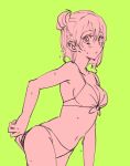  1girl adjusting_clothes adjusting_swimsuit bikini lowres sketch swimsuit yahari_ore_no_seishun_lovecome_wa_machigatteiru. yuigahama_yui zbura 
