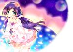  1girl breasts green_eyes long_hair looking_at_viewer love_live!_school_idol_project ponton purple_hair smile solo toujou_nozomi twintails 