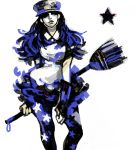  1girl apron black_hair broom hat jojo_no_kimyou_na_bouken jojolion long_hair maid nijimura_kyou pantyhose solo star_print uko_(moi08) 