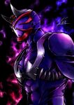  1boy armor horns kamen_rider kamen_rider_hibiki kamen_rider_hibiki_(series) male mask oni signature solo yusuki_(fukumen) 