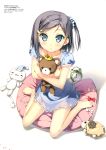  1girl absurdres blue_eyes blush character_request hentai_ouji_to_warawanai_neko. highres kantoku looking_at_viewer solo stuffed_animal stuffed_toy teddy_bear 