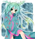  blue_hair green_hair japanese_clothes long_hair original sashiromiya_sasha shain_roki smile touhou 