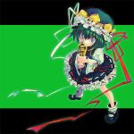  green_hair hat mary_janes ribbon rod_of_remorse satou_sio shikieiki_yamaxanadu shio_(kuroame) shoes short_hair touhou 