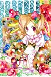  colorful food_as_clothes food_themed_clothes highres legomaru original traditional_media watercolor_(medium) 