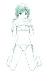  1girl bikini monochrome original shirt short_hair sketch solo swimsuit traditional_media yoshitomi_akihito 