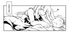  1boy 1girl :d aircraft_carrier_oni capera comic kantai_collection long_hair lying monochrome open_mouth shinkaisei-kan singing sleeping smile translation_request 