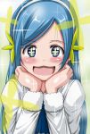  blue_hair blush commentary_request hairband highres himouto!_umaru-chan long_hair symbol-shaped_pupils tachibana_sylphynford very_long_hair wasugabakuhatu 