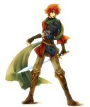  1boy arano_hachi boots fire_emblem fire_emblem:_mystery_of_the_emblem gloves radd simple_background solo sword weapon white_background 