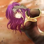  1girl eyepatch fire_emblem fire_emblem:_shin_monshou_no_nazo long_hair lowres malice_(fire_emblem) mikirin_ap purple_hair solo 