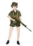 battle_rifle fn_fal gun hat highres komii load_bearing_equipment military military_uniform rhodesian_light_infantry rifle uniform weapon 