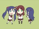  3girls animated animated_gif blush couple long_hair lowres multiple_girls open_mouth ribbon school_uniform sono_hanabira_ni_kuchizuke_wo yuri 