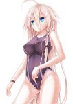  1girl blue_eyes braid dying0414 ia_(vocaloid) long_hair one-piece_swimsuit pink_hair standing swimsuit vocaloid 