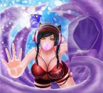  ahri alternate_costume alternate_hairstyle artist_request bucket league_of_legends tagme tail wiping 