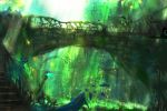  bridge fantasy fish highres light_rays original scenery stairs underwater yanagifor 