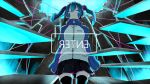  1girl blue_eyes blue_hair cable ene_(kagerou_project) greatpengh headphones highres jinzou_enemy_(vocaloid) kagerou_project long_hair twintails 