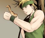  1boy blonde_hair bow_(weapon) fire_emblem fire_emblem:_shin_monshou_no_nazo green_eyes solo squirrel tree warren_(fire_emblem) weapon 