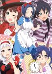  5girls ahoge alice_(wonderland) alice_(wonderland)_(cosplay) alice_in_wonderland amami_haruka black_hair blue_eyes blue_hair breasts brown_eyes brown_hair cheshire_cat cheshire_cat_(cosplay) cosplay ganaha_hibiki green_eyes hair_ribbon hairband highres hitotsuki_nanoka idolmaster kisaragi_chihaya long_hair mad_hatter mad_hatter_(cosplay) miura_azusa multiple_girls open_mouth parody ponytail queen_of_hearts queen_of_hearts_(cosplay) ribbon shijou_takane short_hair silver_hair smile white_rabbit white_rabbit_(cosplay) 