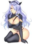  breasts camilla_(fire_emblem_if) cleavage elbow_gloves fire_emblem fire_emblem_if gloves hair_over_one_eye long_hair noeomi purple_hair red_eyes thigh-highs 
