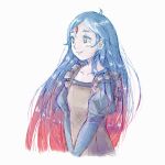  1girl apron blue_hair fire_emblem fire_emblem_if lilith_(fire_emblem_if) long_hair redhead simple_background solo third white_background yellow_eyes 