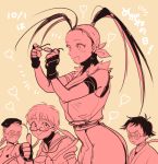  4girls @_@ bespectacled cammy_white coke-bottle_glasses ekubo_(ciaobero) glasses ibuki_(street_fighter) kasugano_sakura makoto_(street_fighter) multiple_girls semi-rimless_glasses sketch street_fighter thumbs_up under-rim_glasses 