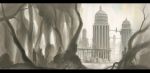  city forest landscape letterboxed monochrome nature scenery sepia tree 