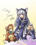  animal_ears cat_ears cheese cosplay doll_joints dress minigirl mouse_ears mouse_tail multiple_girls parody rozen_maiden shinku suigintou tail 