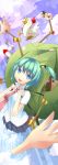  akeboshi_kagayo alternate_costume backpack bad_id bag contemporary foreshortening hands kawashiro_nitori school_uniform touhou 