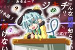  !? ? @_@ \(^o^)/ desk examination green_eyes hat komeiji_koishi nina_(pixiv) o3o test touhou translated 