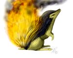  animal artist_request cyndaquil fire no_humans pokemon pokemon_(creature) realistic 