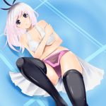  lying pink_hair sigetch solo thigh-highs thighhighs 