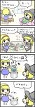  alice_margatroid bow cirno comic food hair_bow hat kirisame_marisa left-to-right_manga tefu touhou translated translation_request witch_hat 