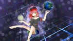  absurdres blue_dress dress earth green_dress hecatia_lapislazuli highres legacy_of_lunatic_kingdom moon punk red_dress red_eyes redhead shirt skirt space touhou 