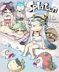  +_+ 3girls :d ^_^ ^o^ aori_(splatoon) ass bikini blue_hair blush breasts bukichi_(splatoon) cat chain-link_fence cleavage closed_eyes diving_mask diving_mask_on_head domino_mask feet_in_water fence food food_on_head green_hair hair_rings homoo... hotaru_(splatoon) hotarumaru inkling jajji-kun_(splatoon) jellyfish kabu_(p) long_hair lying mask multiple_girls no_nose object_on_head octarian octotrooper on_stomach open_mouth pointy_ears pool red_eyes side-tie_bikini smile snorkel soaking_feet splatoon striped striped_bikini striped_swimsuit sushi swimsuit symbol-shaped_pupils tentacle_hair tentacles water white_bikini white_swimsuit yellow_eyes 