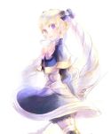  blonde_hair dress elise_(fire_emblem_if) fire_emblem fire_emblem_if hair_ribbon kuzumosu long_hair ribbon twintails violet_eyes 