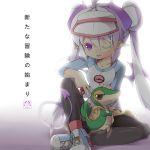  1girl cosplay demon_girl demon_tail demon_wings mei_(pokemon) mei_(pokemon)_(cosplay) one_eye_closed original poke_ball pokemon pokemon_(creature) saru snivy tail translation_request wings 