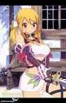  1girl blonde_hair cosplay cute fairy_tail looking_at_viewer lucy_heartfilia milla_maxwell milla_maxwell_(cosplay) smile tales_of_(series) tales_of_xillia 