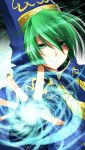  1boy cape fire_emblem fire_emblem:_mystery_of_the_emblem gloves green_eyes green_hair marich solo 