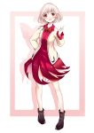  1girl absurdres bow bowtie directional_arrow dress hand_on_hip highres index_finger_raised jacket kishin_sagume long_sleeves open_mouth purple_dress red_eyes short_hair silver_hair single_wing skirt smile solo tix touhou wings 