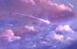  clouds meteor no_humans original purple purple_sky sakimori_(hououbds) sky 