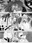  (ysy)s 2girls adapted_costume alice_margatroid bow comic doll doll_joints fighting hair_bow hat hat_bow kawashiro_nitori long_hair monochrome multiple_girls no_pupils open_mouth puppet_rings shanghai_doll short_hair smile tagme touhou witch_hat 