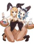 2girls blonde_hair blue_hair bunny_girl droy erza_scarlet fairy_tail gajeel_redfox happy_(fairy_tail) levy_mcgarden looking_at_viewer lucy_heartfilia natsu_dragneel pantherlily rusky tagme wendy_marvell 