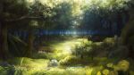  constellation fantasy flower forest grass highres nature no_humans original rappiihiroshi scenery tree water 