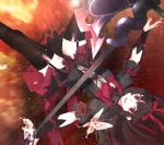  axe black_hair colored frills garter_straps gate_-_jieitai_ka_no_chi_nite_kaku_tatakaeri long_hair red_eyes rory_mercury weapon 